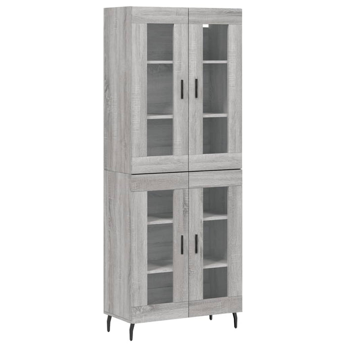 Dulap înalt, gri sonoma, 69,5x34x180 cm, lemn compozit WALTI