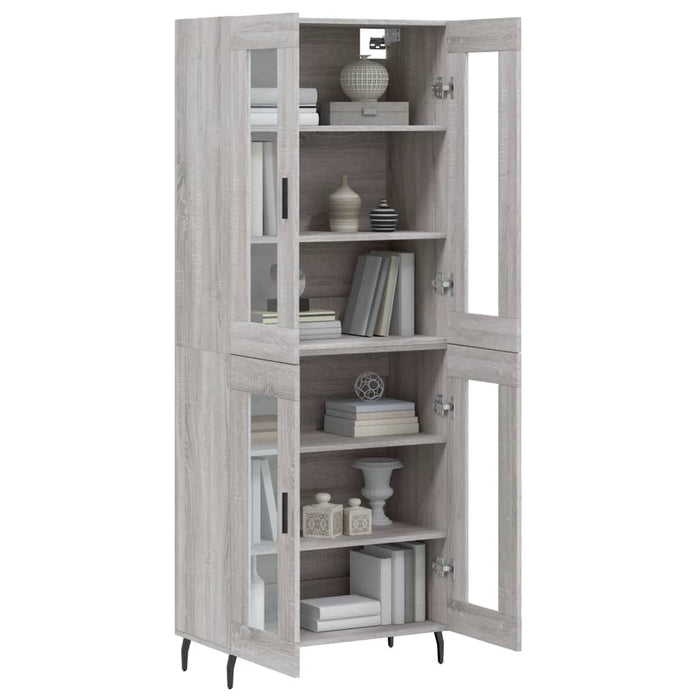 Dulap înalt, gri sonoma, 69,5x34x180 cm, lemn compozit WALTI