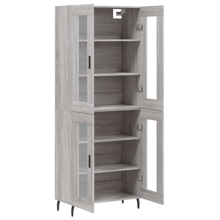 Dulap înalt, gri sonoma, 69,5x34x180 cm, lemn compozit WALTI