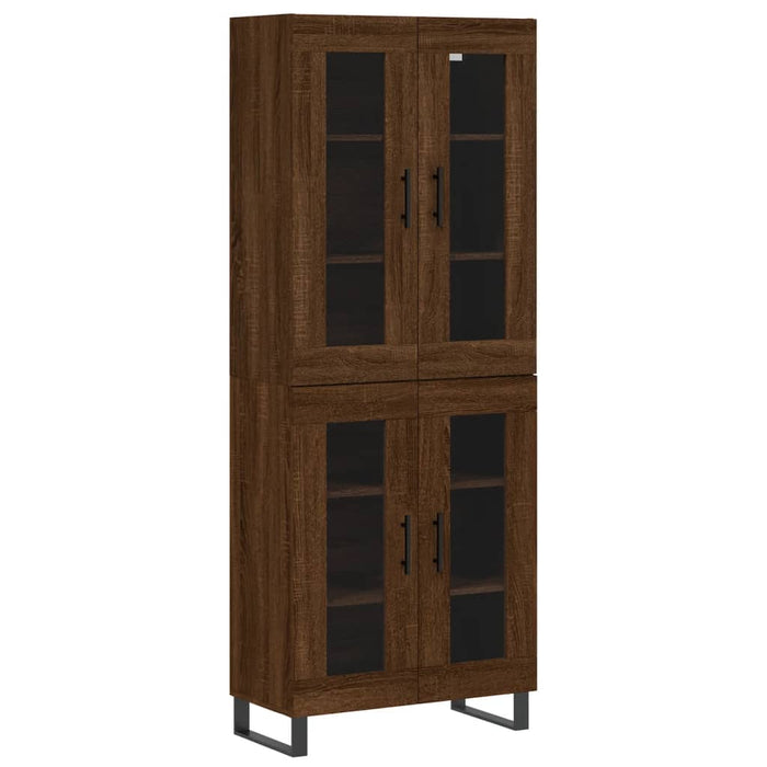 Dulap înalt, stejar maro, 69,5x34x180 cm, lemn compozit WALTI