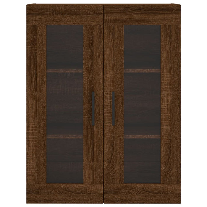 Dulap înalt, stejar maro, 69,5x34x180 cm, lemn compozit WALTI