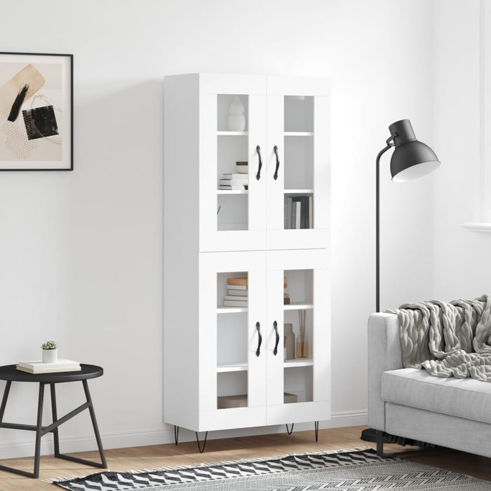 Dulap înalt, alb, 69,5x34x180 cm, lemn compozit - WALTI WALTI