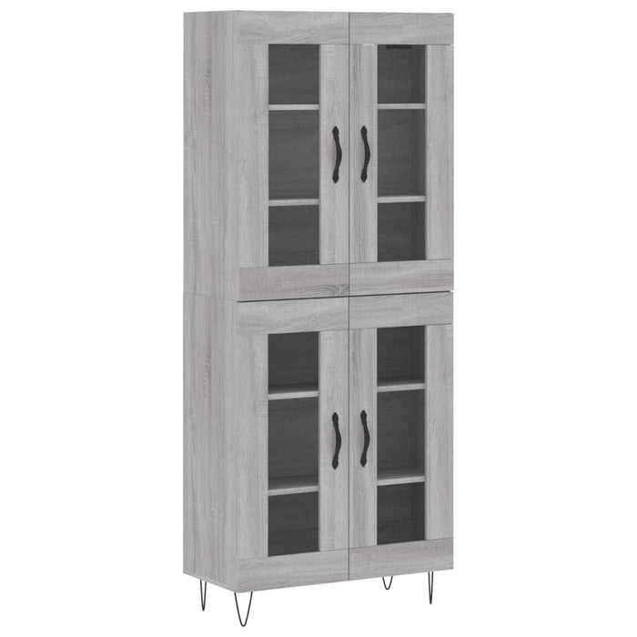 Dulap înalt, gri sonoma, 69,5x34x180 cm, lemn compozit - WALTI WALTI