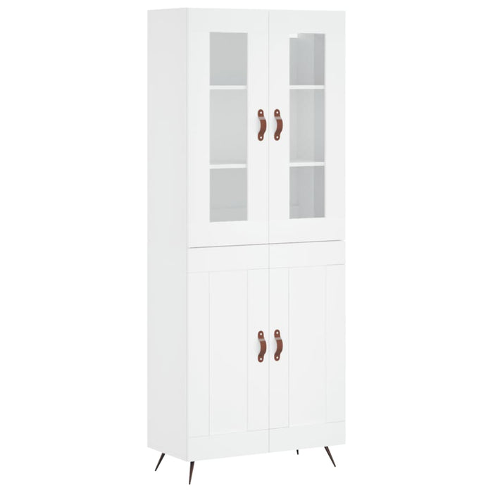 Dulap înalt, alb, 69,5x34x180 cm, lemn compozit WALTI