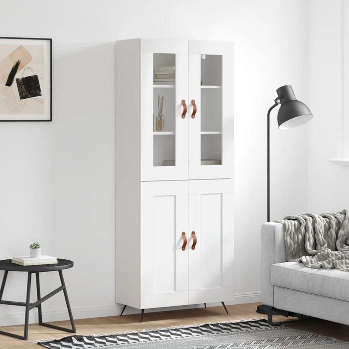 Dulap înalt, alb, 69,5x34x180 cm, lemn compozit WALTI