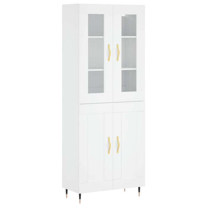 Dulap înalt, alb, 69,5x34x180 cm, lemn compozit WALTI