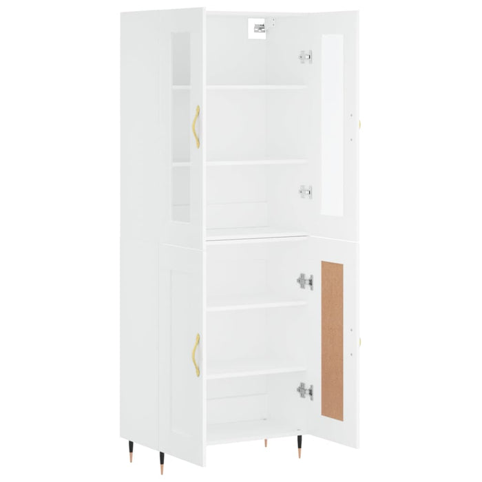 Dulap înalt, alb, 69,5x34x180 cm, lemn compozit WALTI