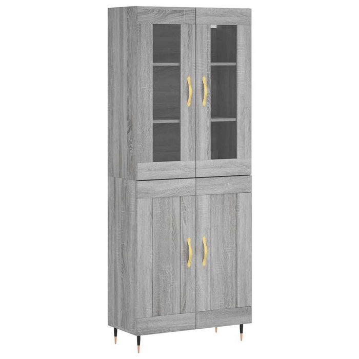 Dulap înalt, gri sonoma, 69,5x34x180 cm, lemn compozit - WALTI WALTI