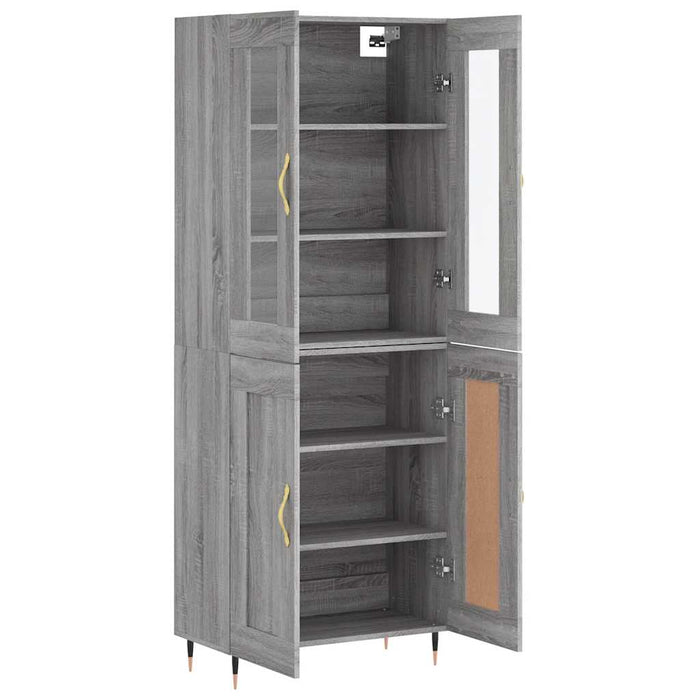 Dulap înalt, gri sonoma, 69,5x34x180 cm, lemn compozit - WALTI WALTI