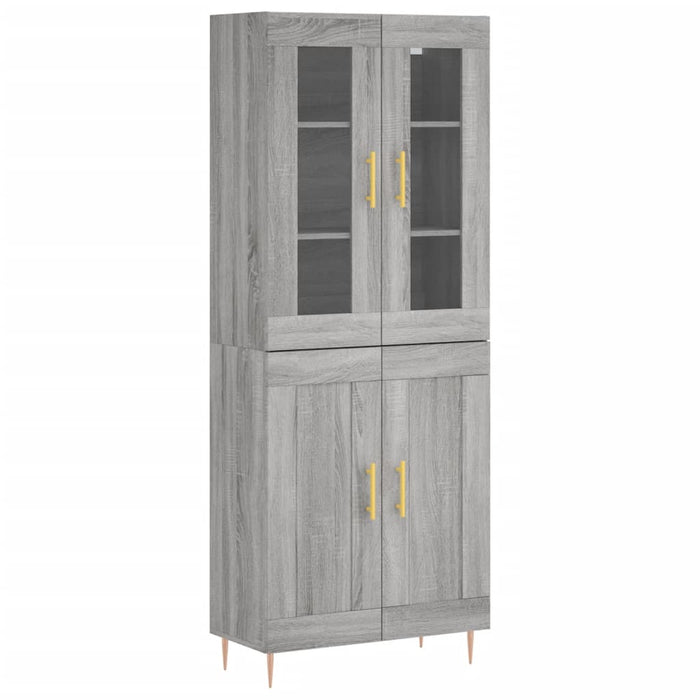 Dulap înalt, gri sonoma, 69,5x34x180 cm, lemn compozit - WALTI WALTI