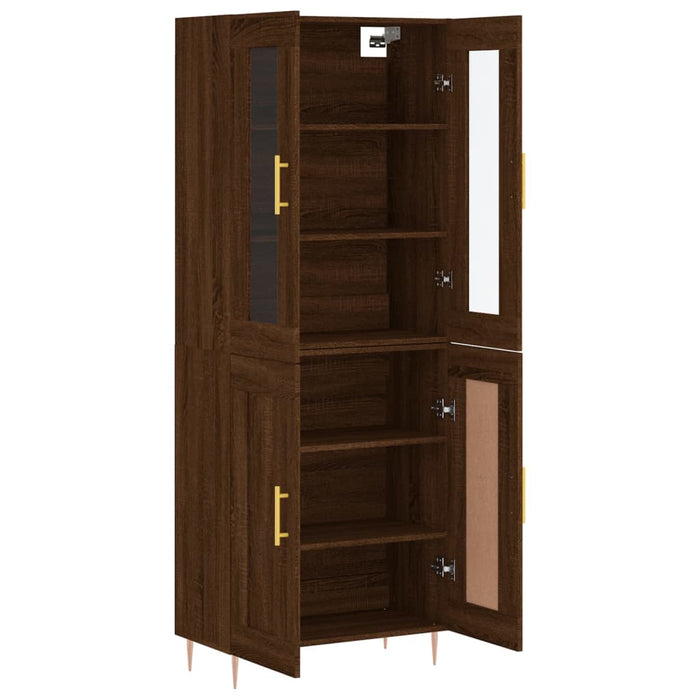 Dulap înalt, stejar maro, 69,5x34x180 cm, lemn compozit WALTI
