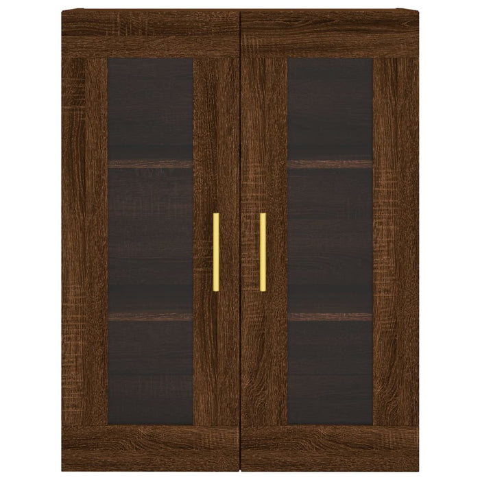 Dulap înalt, stejar maro, 69,5x34x180 cm, lemn compozit WALTI
