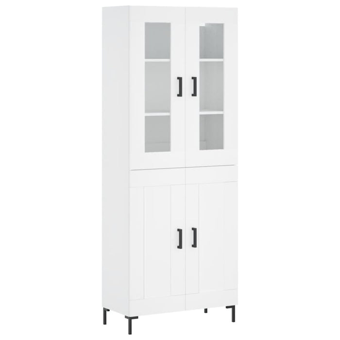 Dulap înalt, alb, 69,5x34x180 cm, lemn compozit - WALTI WALTI