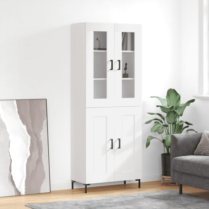 Dulap înalt, alb, 69,5x34x180 cm, lemn compozit - WALTI WALTI