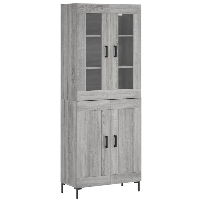 Dulap înalt, gri sonoma, 69,5x34x180 cm, lemn compozit - WALTI WALTI