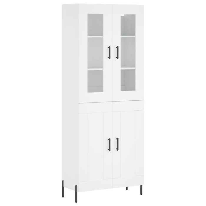 Dulap înalt, alb, 69,5x34x180 cm, lemn compozit - WALTI WALTI