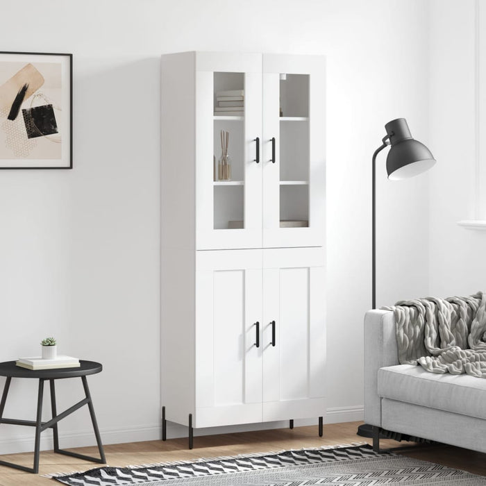 Dulap înalt, alb, 69,5x34x180 cm, lemn compozit - WALTI WALTI