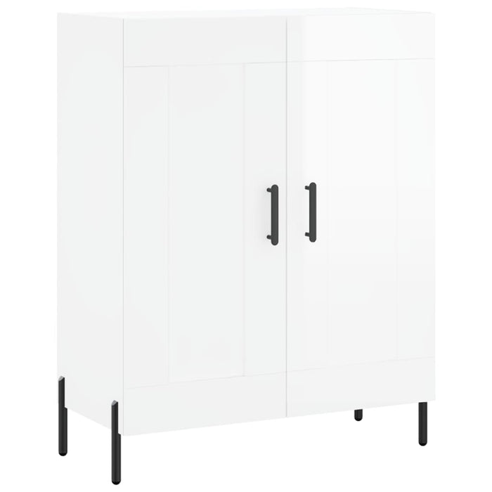 Dulap înalt, alb extralucios, 69,5x34x180 cm, lemn compozit WALTI