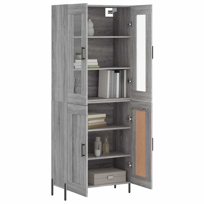 Dulap înalt, gri sonoma, 69,5x34x180 cm, lemn compozit - WALTI WALTI