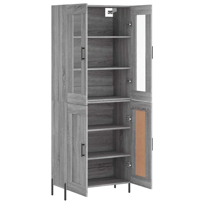 Dulap înalt, gri sonoma, 69,5x34x180 cm, lemn compozit - WALTI WALTI