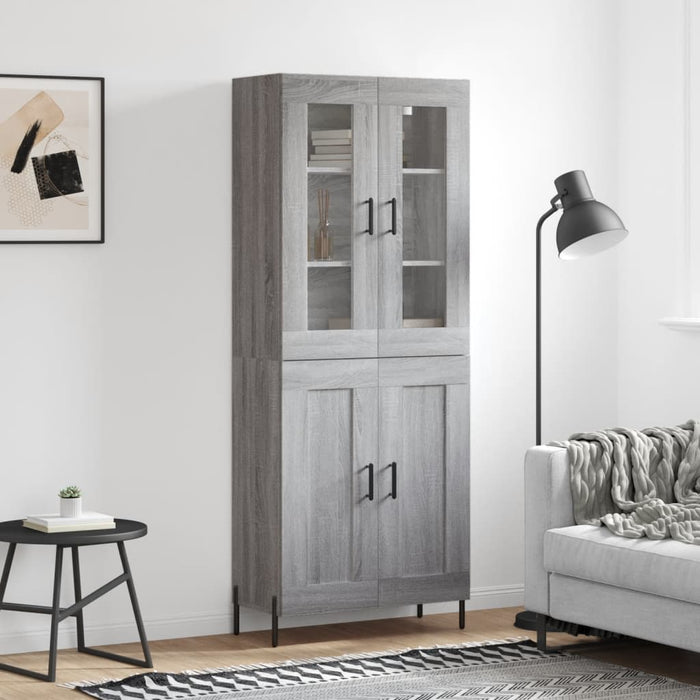 Dulap înalt, gri sonoma, 69,5x34x180 cm, lemn compozit - WALTI WALTI