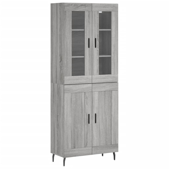 Dulap înalt, gri sonoma, 69,5x34x180 cm, lemn compozit - WALTI WALTI