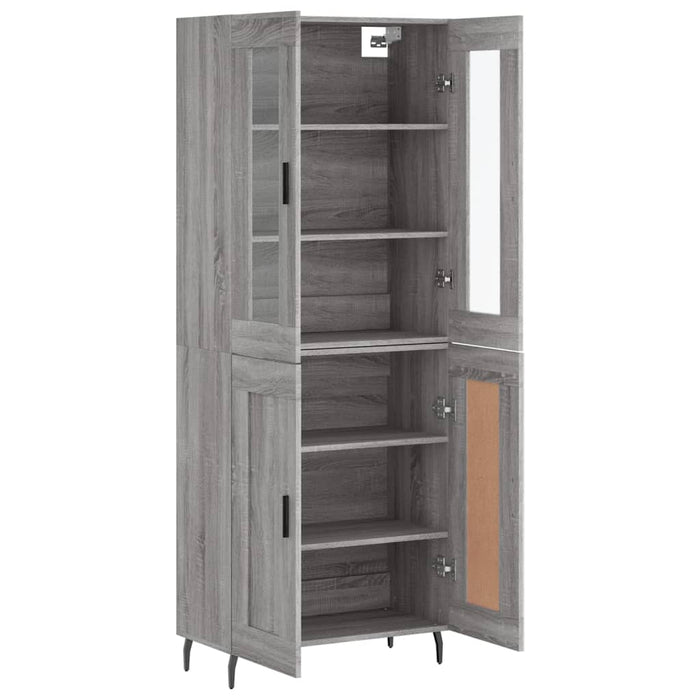 Dulap înalt, gri sonoma, 69,5x34x180 cm, lemn compozit - WALTI WALTI