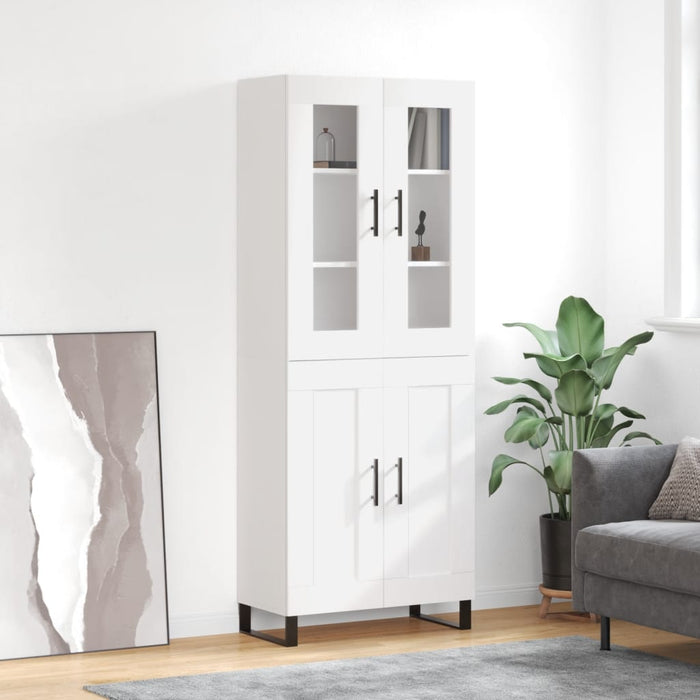Dulap înalt, alb, 69,5x34x180 cm, lemn compozit - WALTI WALTI