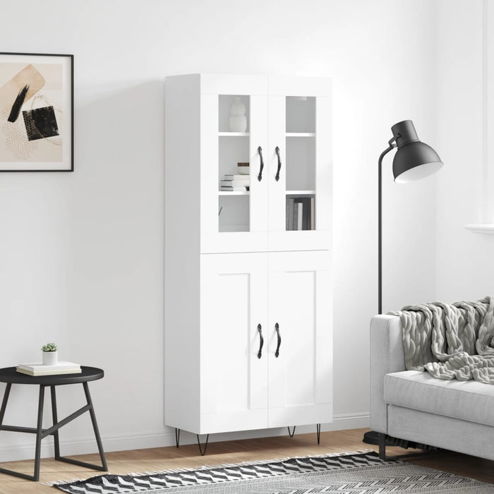 Dulap înalt, alb, 69,5x34x180 cm, lemn compozit - WALTI WALTI