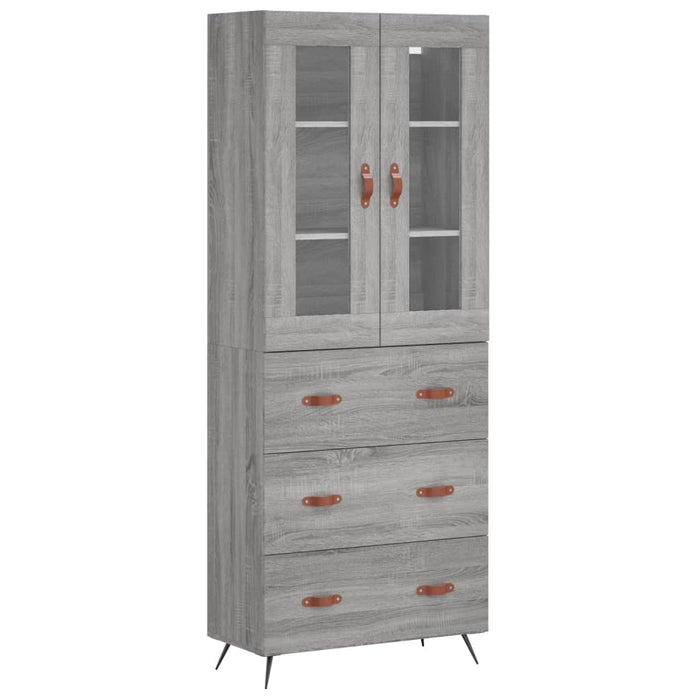 Dulap înalt, gri sonoma, 69,5x34x180 cm, lemn compozit - WALTI WALTI