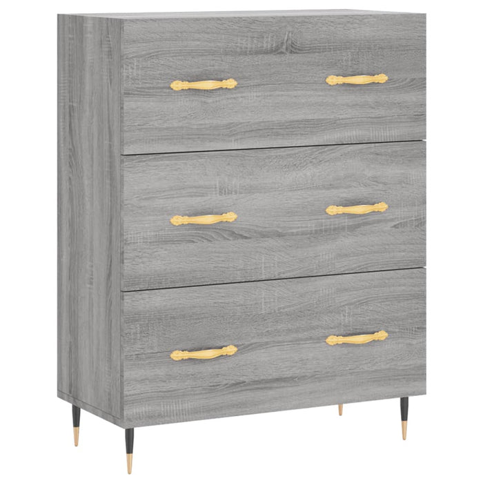 Dulap înalt, gri sonoma, 69,5x34x180 cm, lemn compozit WALTI