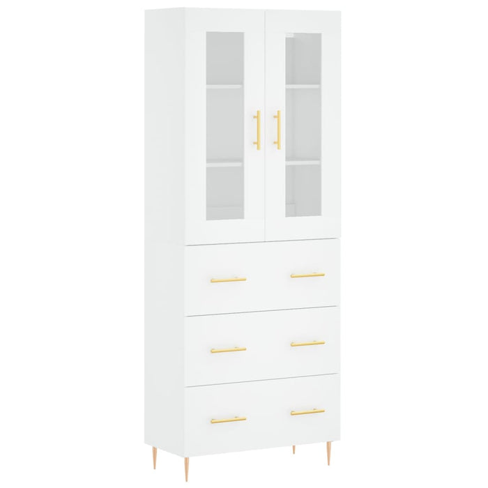Dulap înalt, alb, 69,5x34x180 cm, lemn compozit WALTI