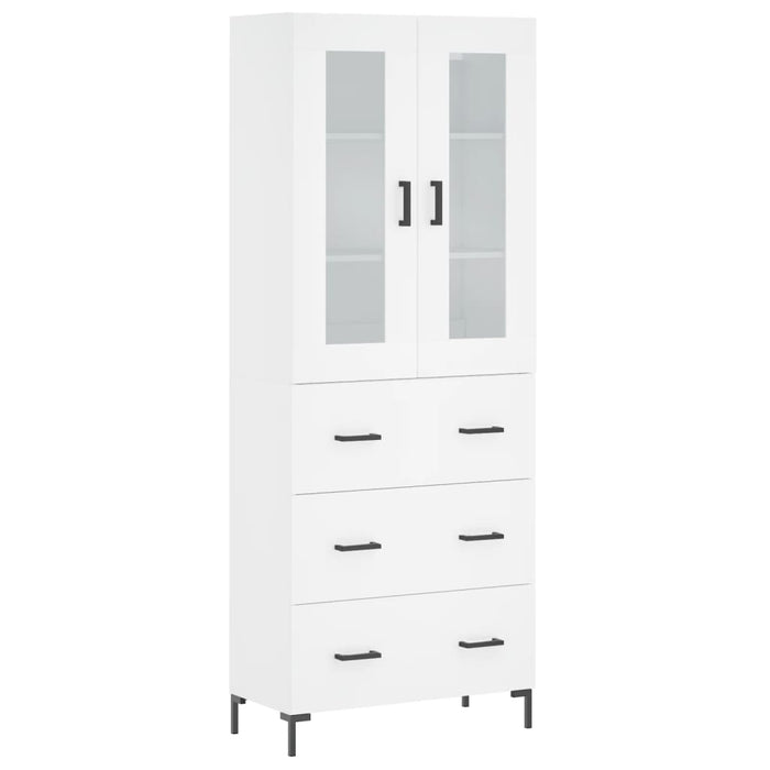 Dulap înalt, alb, 69,5x34x180 cm, lemn compozit - WALTI WALTI