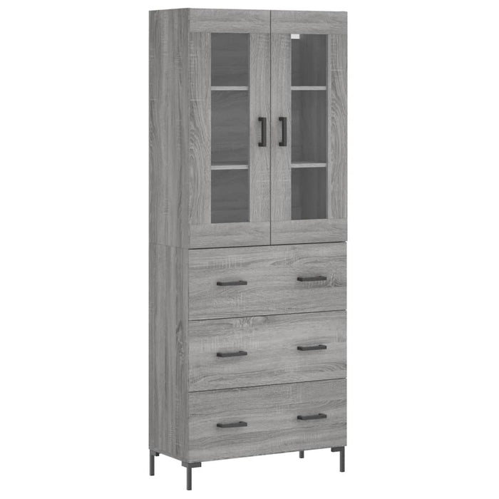 Dulap înalt, gri sonoma, 69,5x34x180 cm, lemn compozit WALTI