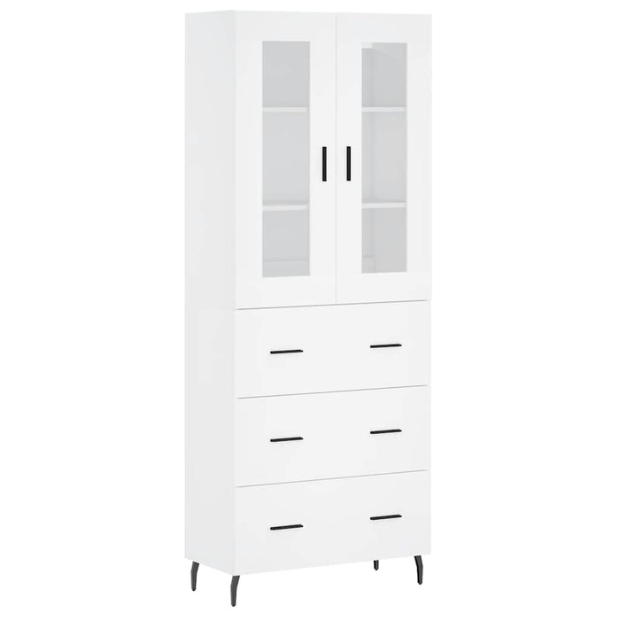 Dulap înalt, alb, 69,5x34x180 cm, lemn compozit WALTI