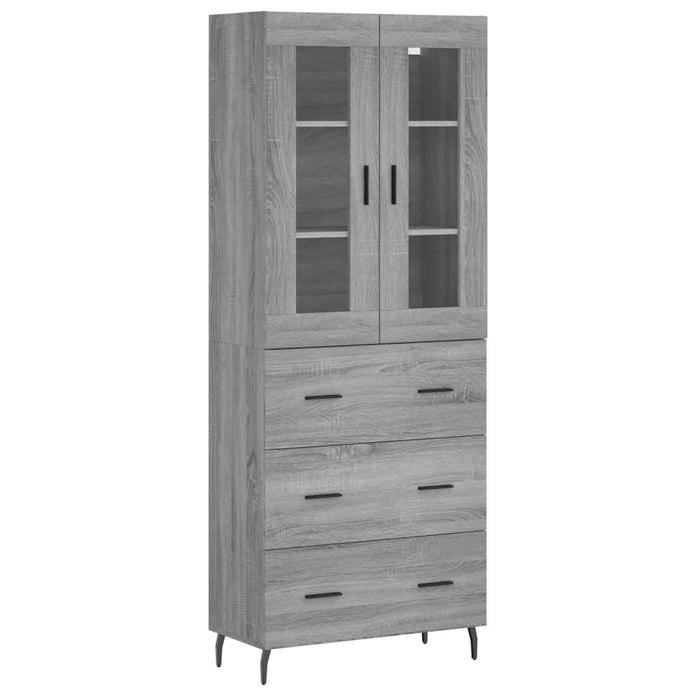 Dulap înalt, gri sonoma, 69,5x34x180 cm, lemn compozit - WALTI WALTI