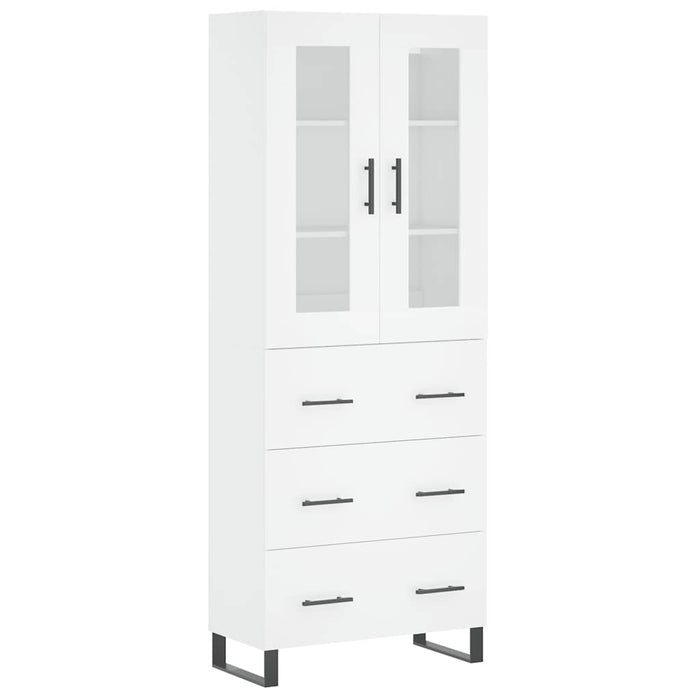 Dulap înalt, alb, 69,5x34x180 cm, lemn compozit WALTI