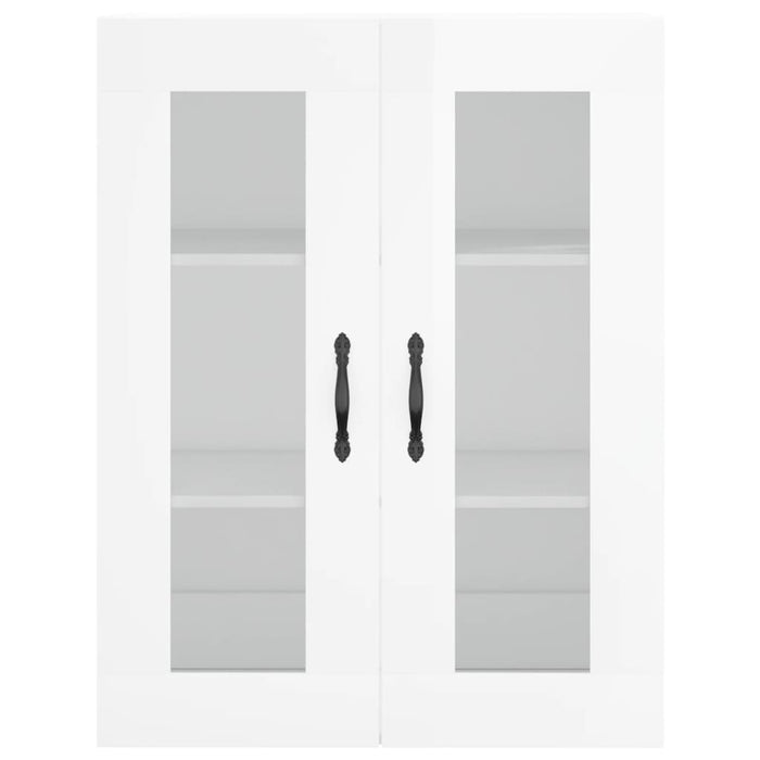 Dulap înalt, alb extralucios, 69,5x34x180 cm, lemn compozit WALTI