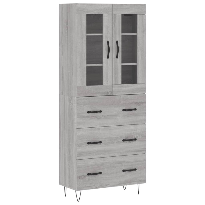 Dulap înalt, gri sonoma, 69,5x34x180 cm, lemn compozit - WALTI WALTI