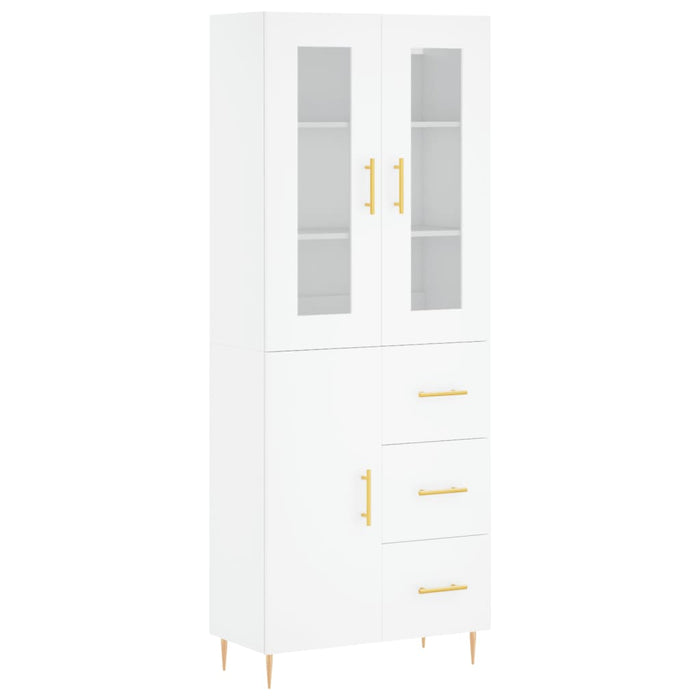 Dulap înalt, alb, 69,5x34x180 cm, lemn compozit WALTI
