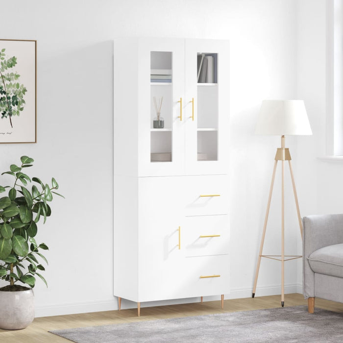 Dulap înalt, alb, 69,5x34x180 cm, lemn compozit WALTI