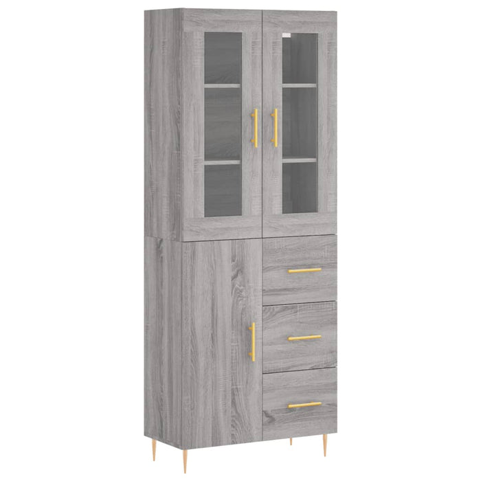 Dulap înalt, gri sonoma, 69,5x34x180 cm, lemn compozit - WALTI WALTI