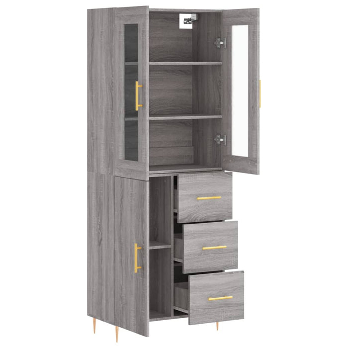 Dulap înalt, gri sonoma, 69,5x34x180 cm, lemn compozit - WALTI WALTI