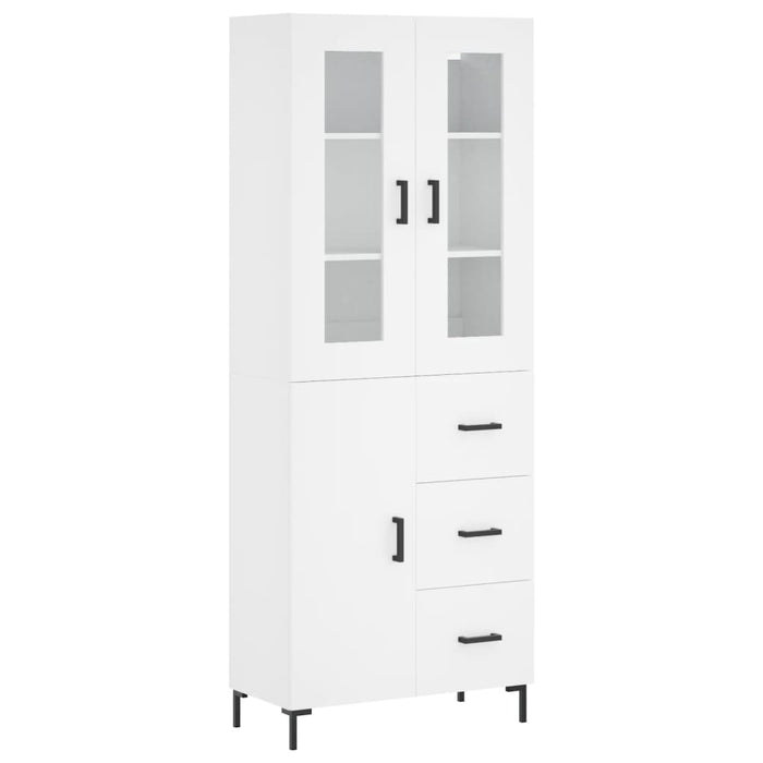 Dulap înalt, alb, 69,5x34x180 cm, lemn compozit WALTI