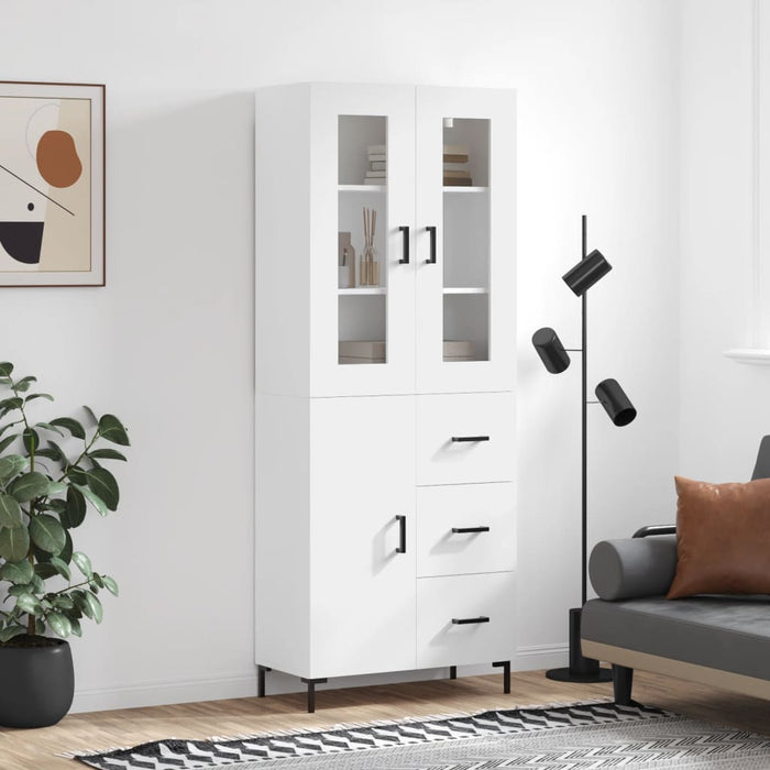 Dulap înalt, alb, 69,5x34x180 cm, lemn compozit WALTI
