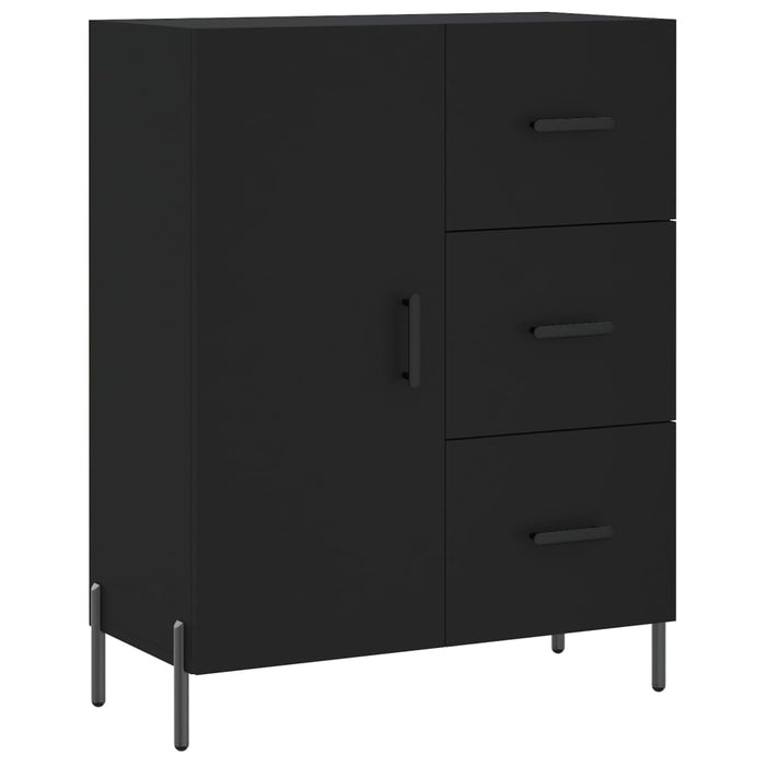 Dulap înalt, negru, 69,5x34x180 cm, lemn compozit WALTI