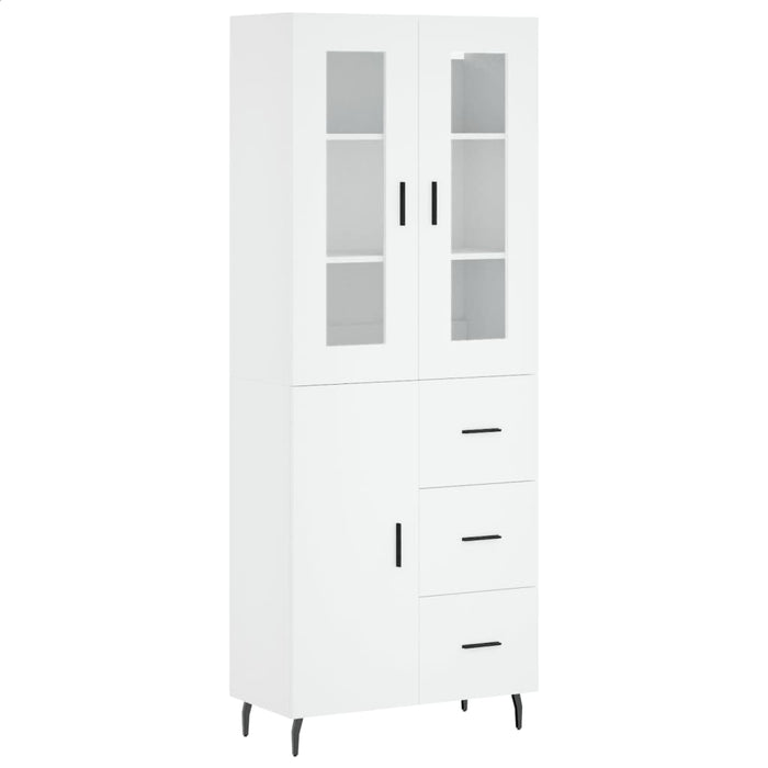 Dulap înalt, alb, 69,5x34x180 cm, lemn compozit WALTI