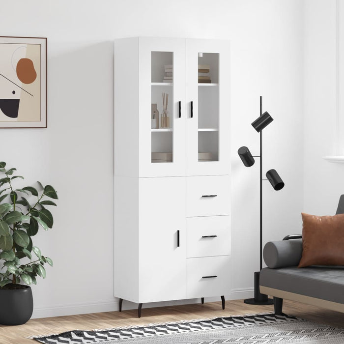 Dulap înalt, alb, 69,5x34x180 cm, lemn compozit WALTI