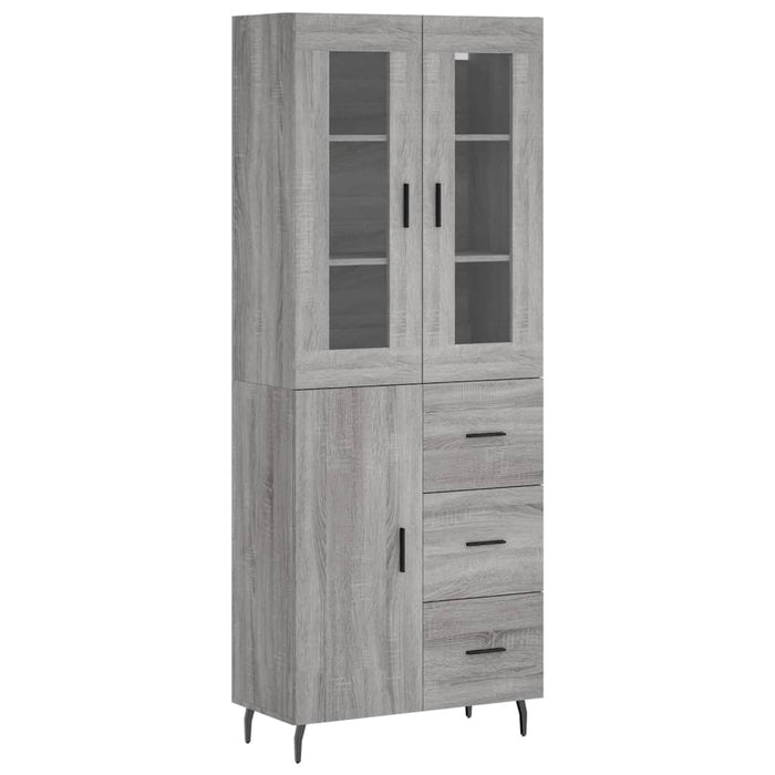 Dulap înalt, gri sonoma, 69,5x34x180 cm, lemn compozit - WALTI WALTI