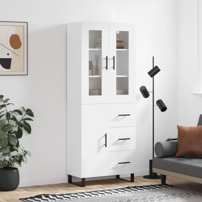 Dulap înalt, alb, 69,5x34x180 cm, lemn compozit WALTI